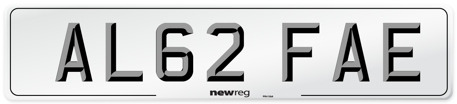 AL62 FAE Number Plate from New Reg